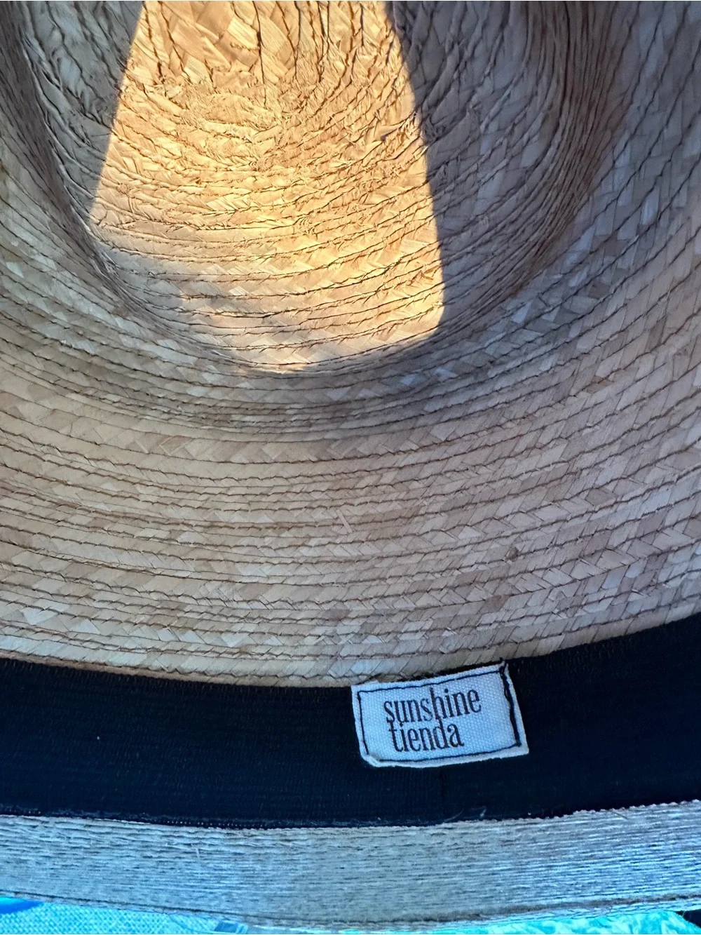 Sunshine Tienda Handwoven palm straw Sun Hat with Pink and Red Band xs/s 6 7/8